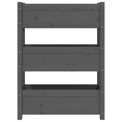 Fioriera Grigia 77x25x104,5 cm in Legno Massello di Pino | homemem39
