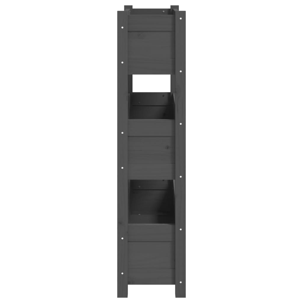 Fioriera Grigia 77x25x104,5 cm in Legno Massello di Pino | homemem39