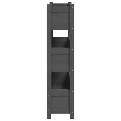 Fioriera Grigia 77x25x104,5 cm in Legno Massello di Pino | homemem39