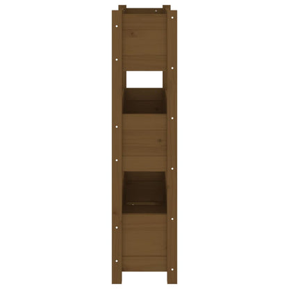 Fioriera Marrone Ambra 77x25x104,5 cm in Legno Massello di Pino - homemem39