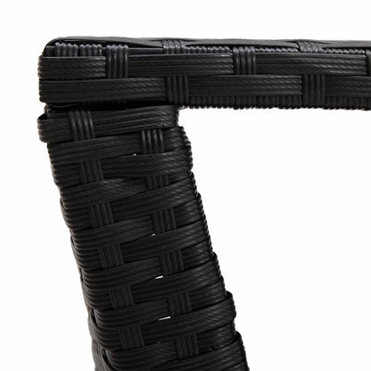 Tavolino Nero 100x50x40 cm in Polyrattan | homemem39