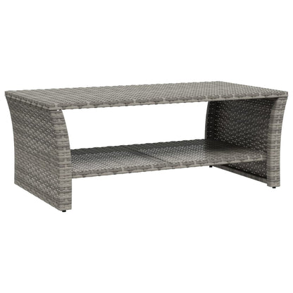 Tavolino Grigio 100x50x40 cm in Polyrattan | homemem39