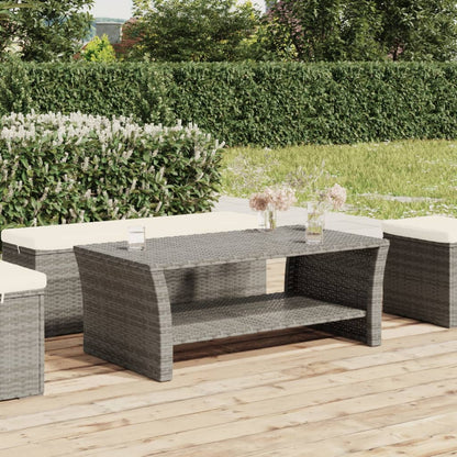 Tavolino Grigio 100x50x40 cm in Polyrattan | homemem39