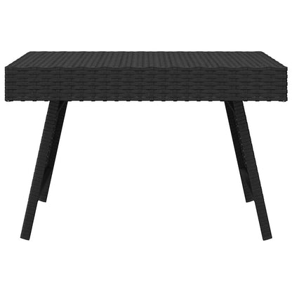 Tavolino Pieghevole Nero 60x40x38 cm in Polyrattan | homemem39