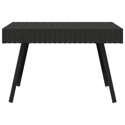 Tavolino Pieghevole Nero 60x40x38 cm in Polyrattan - homemem39