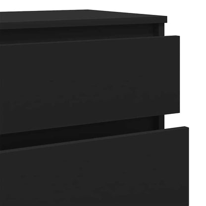 Cassettiera Nera 60x36x103 cm in Legno Multistrato - homemem39