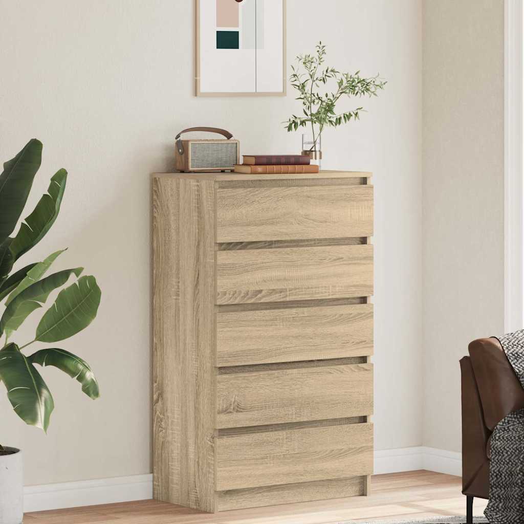 Cassettiera Rovere Sonoma 60x36x103 cm in Legno Multistrato - homemem39