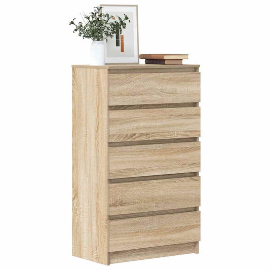 Cassettiera Rovere Sonoma 60x36x103 cm in Legno Multistrato - homemem39