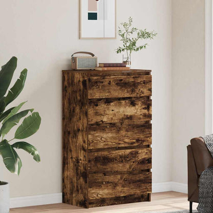 Cassettiera Rovere Fumo 60x36x103 cm in Legno Multistrato - homemem39