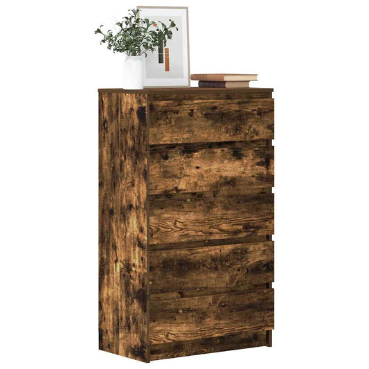 Cassettiera Rovere Fumo 60x36x103 cm in Legno Multistrato - homemem39