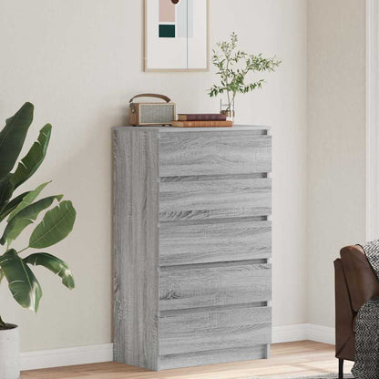 Cassettiera Grigio Sonoma 60x36x103 cm in Legno Multistrato - homemem39