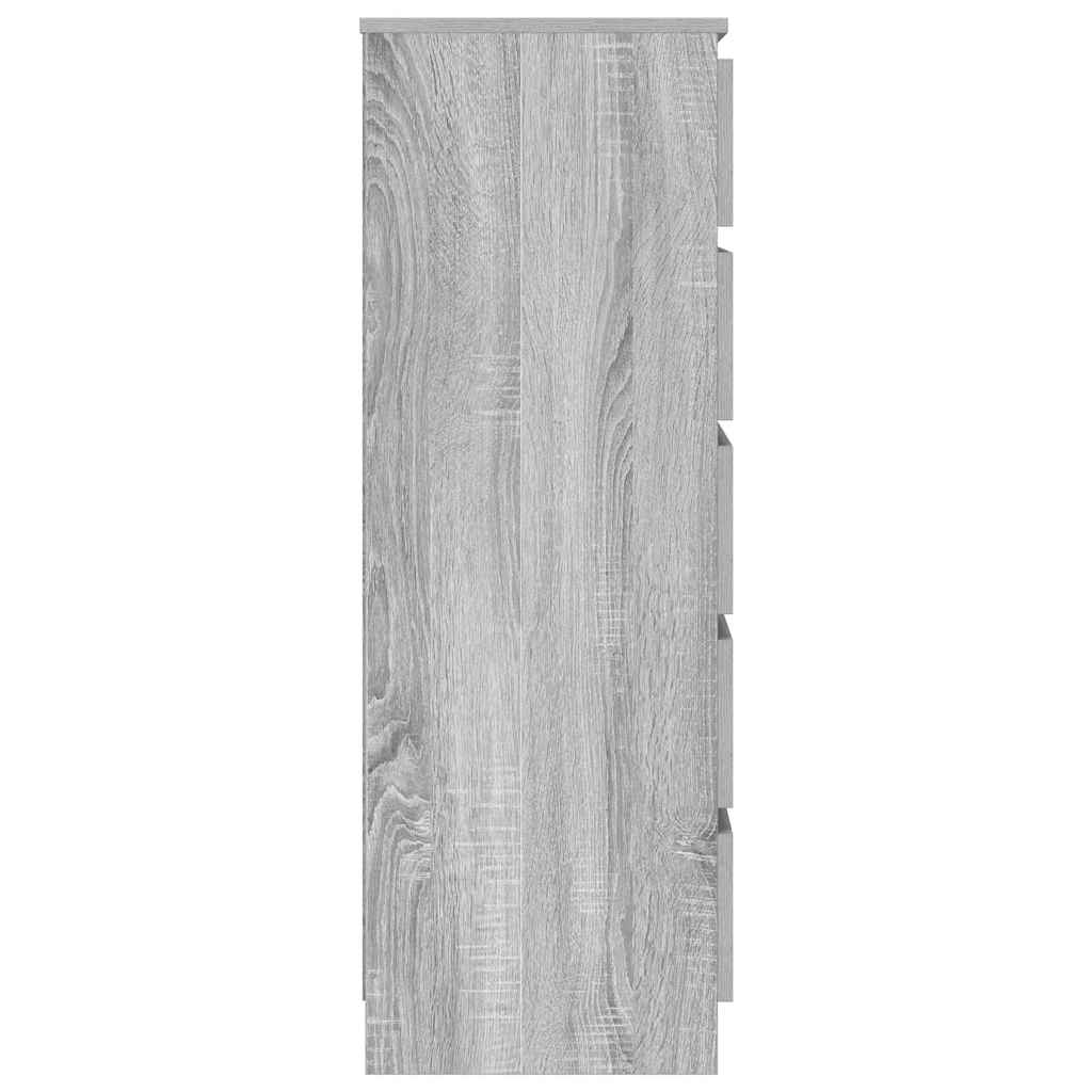 Cassettiera Grigio Sonoma 60x36x103 cm in Legno Multistrato - homemem39
