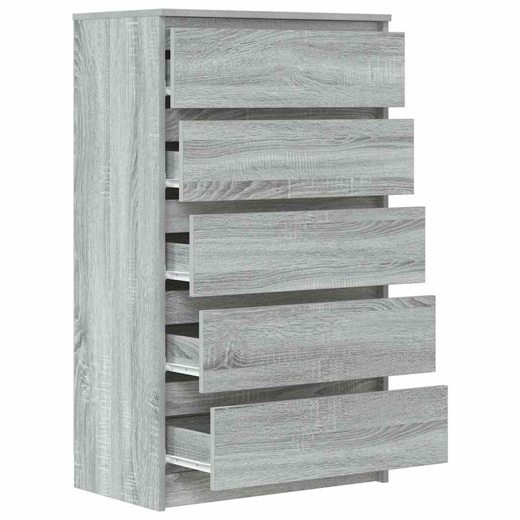Cassettiera Grigio Sonoma 60x36x103 cm in Legno Multistrato - homemem39