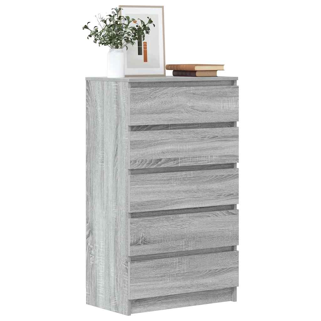 Cassettiera Grigio Sonoma 60x36x103 cm in Legno Multistrato - homemem39
