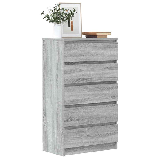 Cassettiera Grigio Sonoma 60x36x103 cm in Legno Multistrato - homemem39