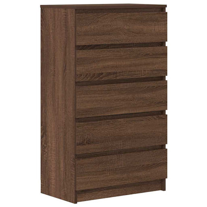 Cassettiera Rovere Marrone 60x36x103 cm in Legno Multistrato - homemem39