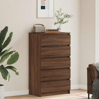 Cassettiera Rovere Marrone 60x36x103 cm in Legno Multistrato - homemem39