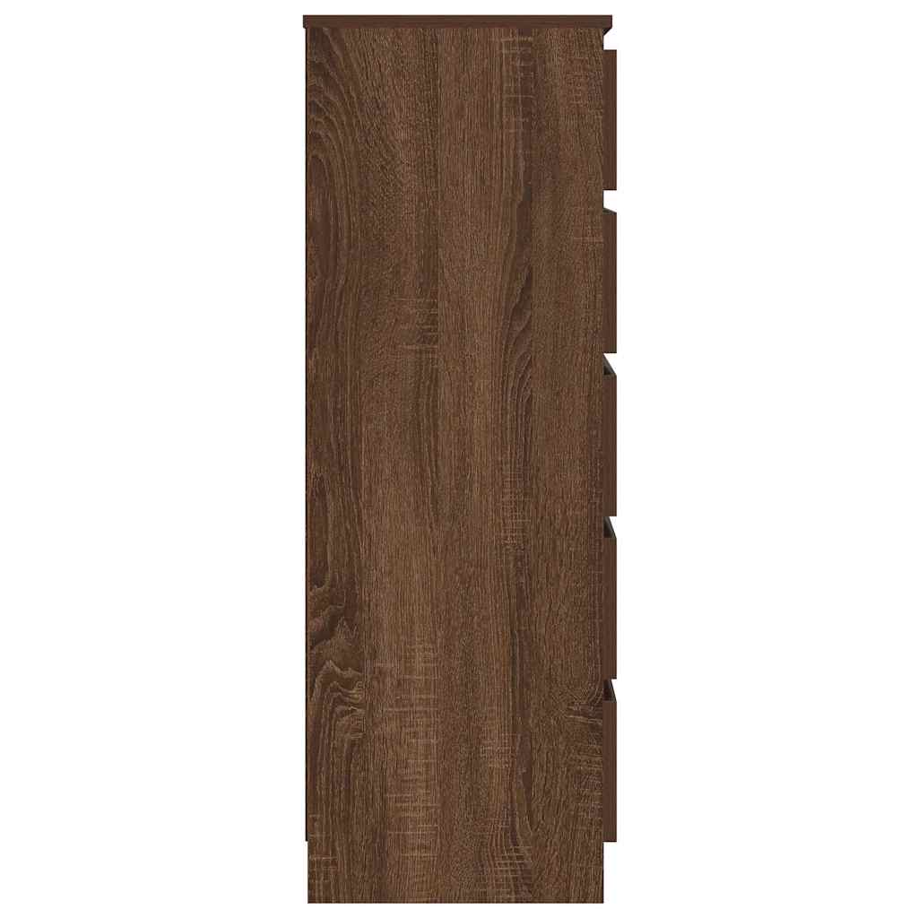 Cassettiera Rovere Marrone 60x36x103 cm in Legno Multistrato - homemem39
