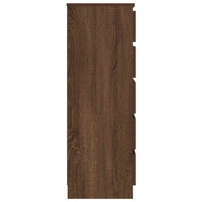 Cassettiera Rovere Marrone 60x36x103 cm in Legno Multistrato - homemem39