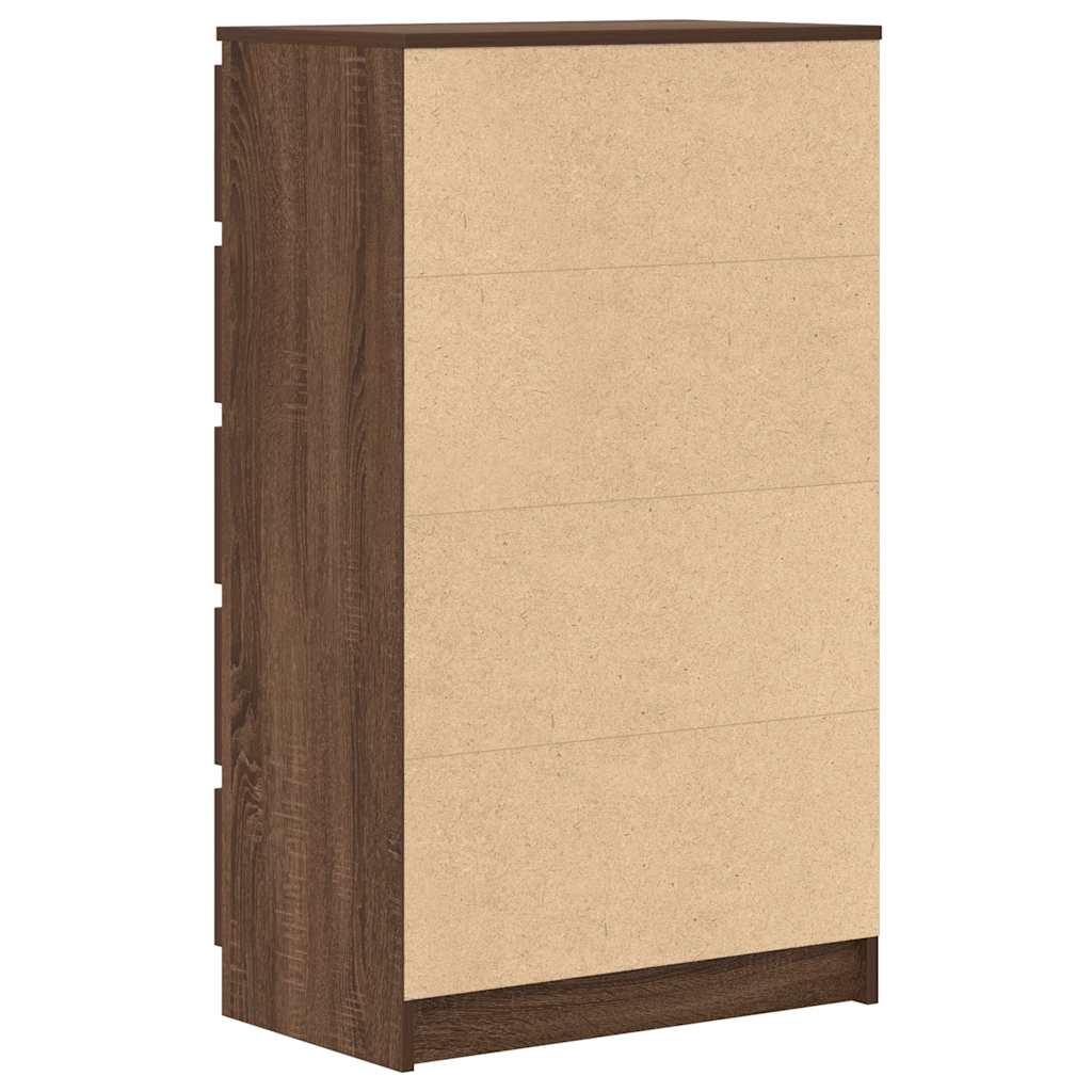 Cassettiera Rovere Marrone 60x36x103 cm in Legno Multistrato - homemem39