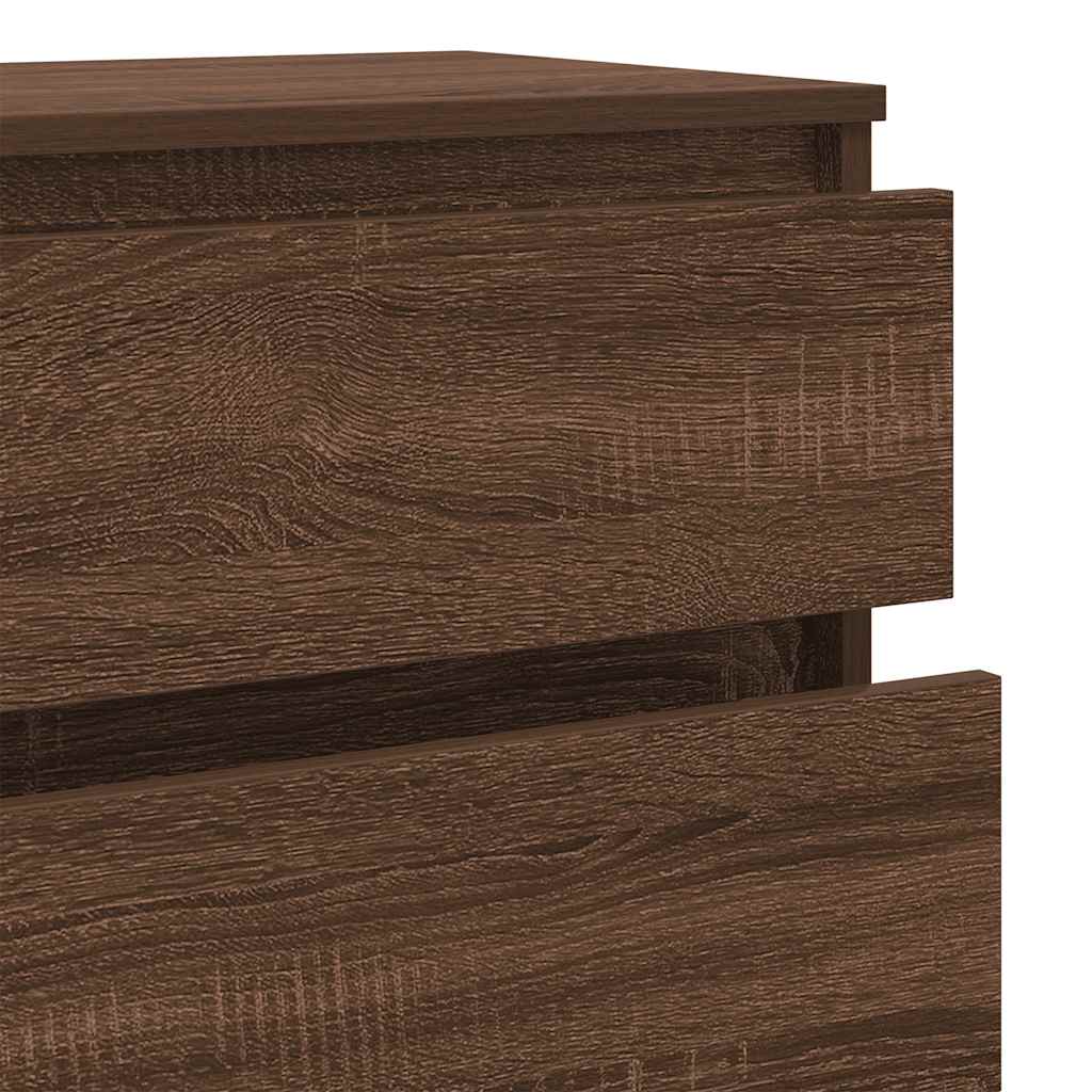Cassettiera Rovere Marrone 60x36x103 cm in Legno Multistrato - homemem39