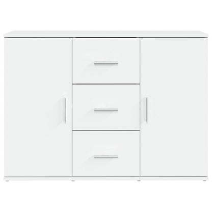 Credenza Bianca 91x29,5x65 cm in Legno Multistrato - homemem39