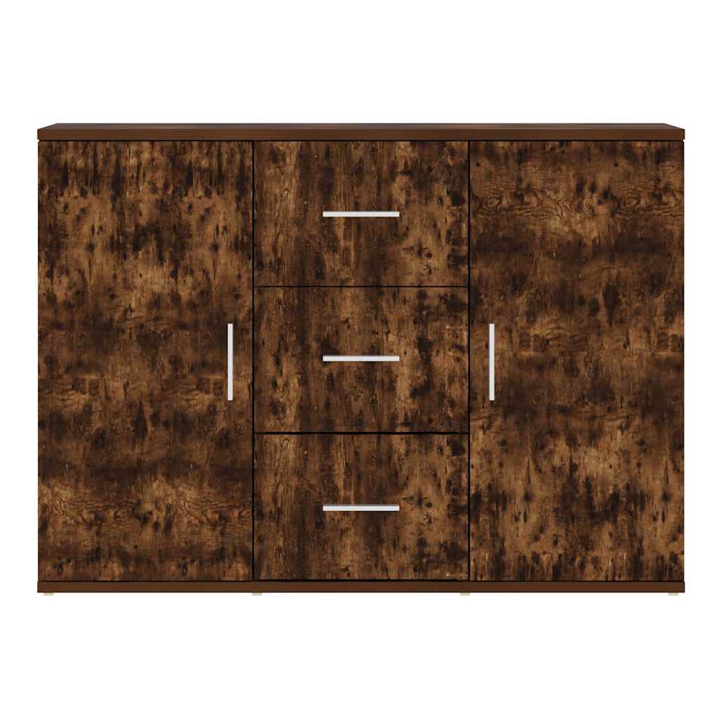 Credenza Rovere Fumo 91x29,5x65 cm in Legno Multistrato
