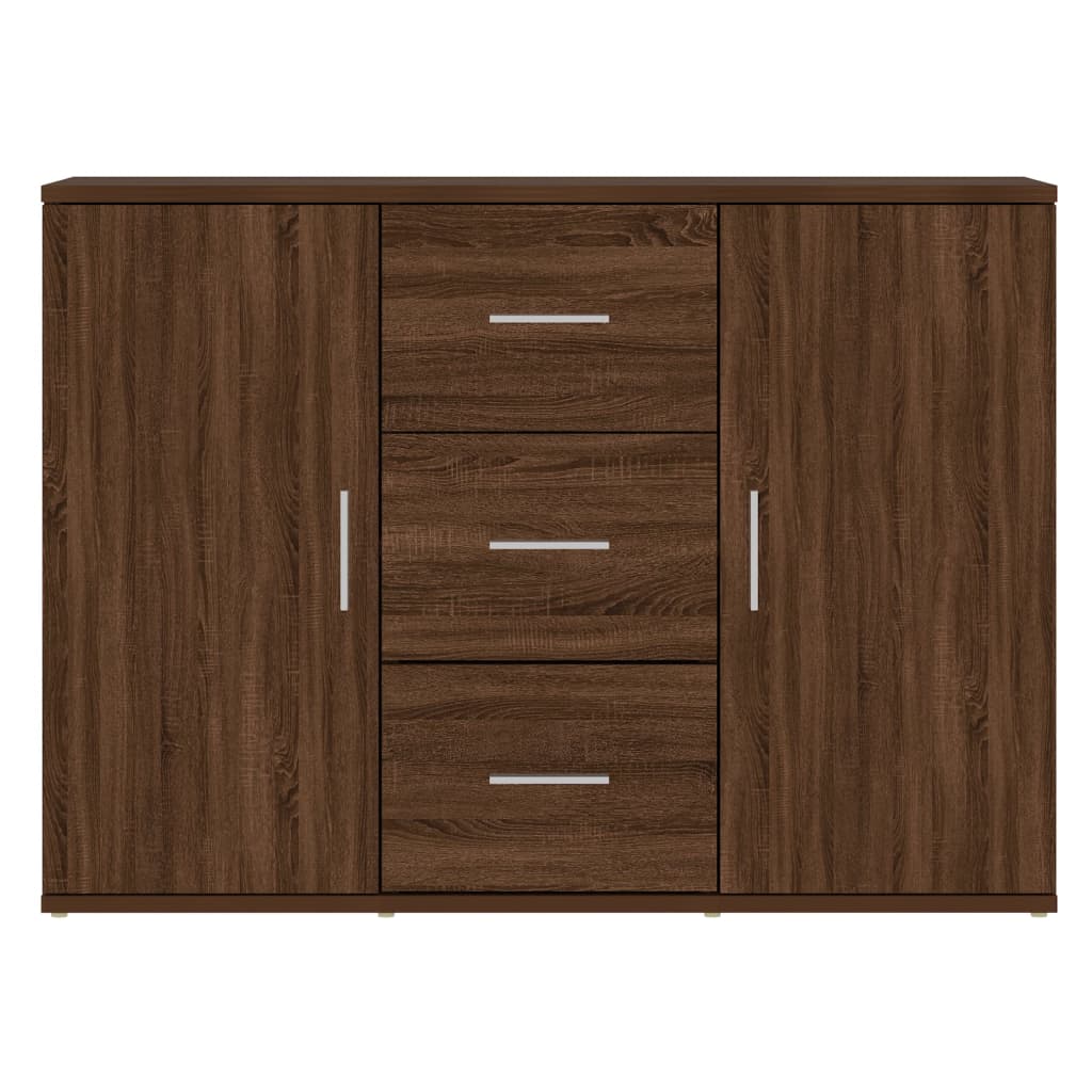 Credenza Rovere Marrone 91x29,5x65 cm in Legno Multistrato - homemem39