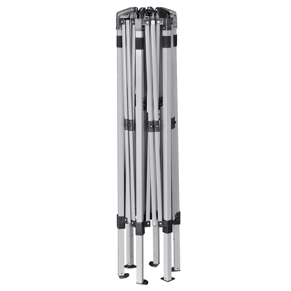 Tendone Esagono Pop-Up Pareti Laterali 3,6x3,1m Tortora 220g/m² | homemem39