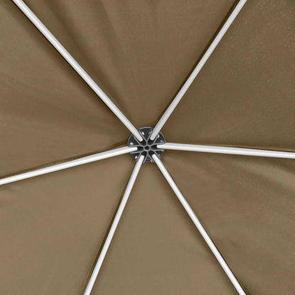 Tendone Esagono Pop-Up Pareti Laterali 3,6x3,1m Tortora 220g/m² | homemem39
