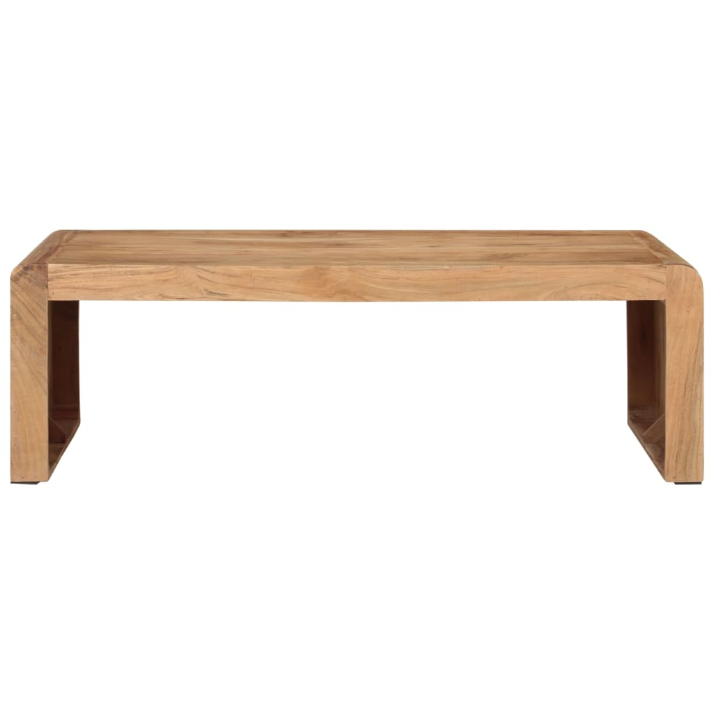 Tavolino da Salotto 110x55x35 cm in Legno Massello di Acacia
