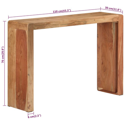 Tavolo Consolle 110x30x76 cm in Legno Massello di Acacia - homemem39