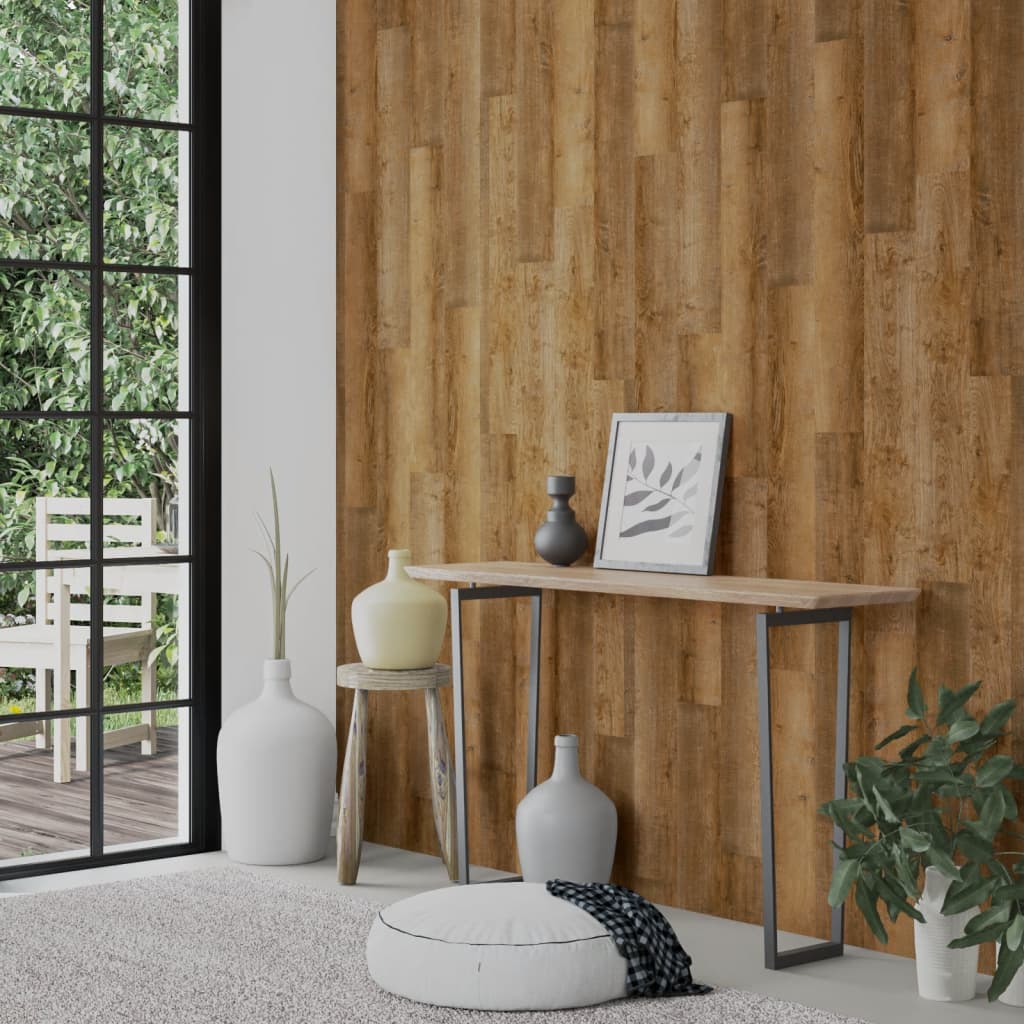 Pannelli da Parete Effetto Legno Marrone PVC 2,06 m² | homemem39