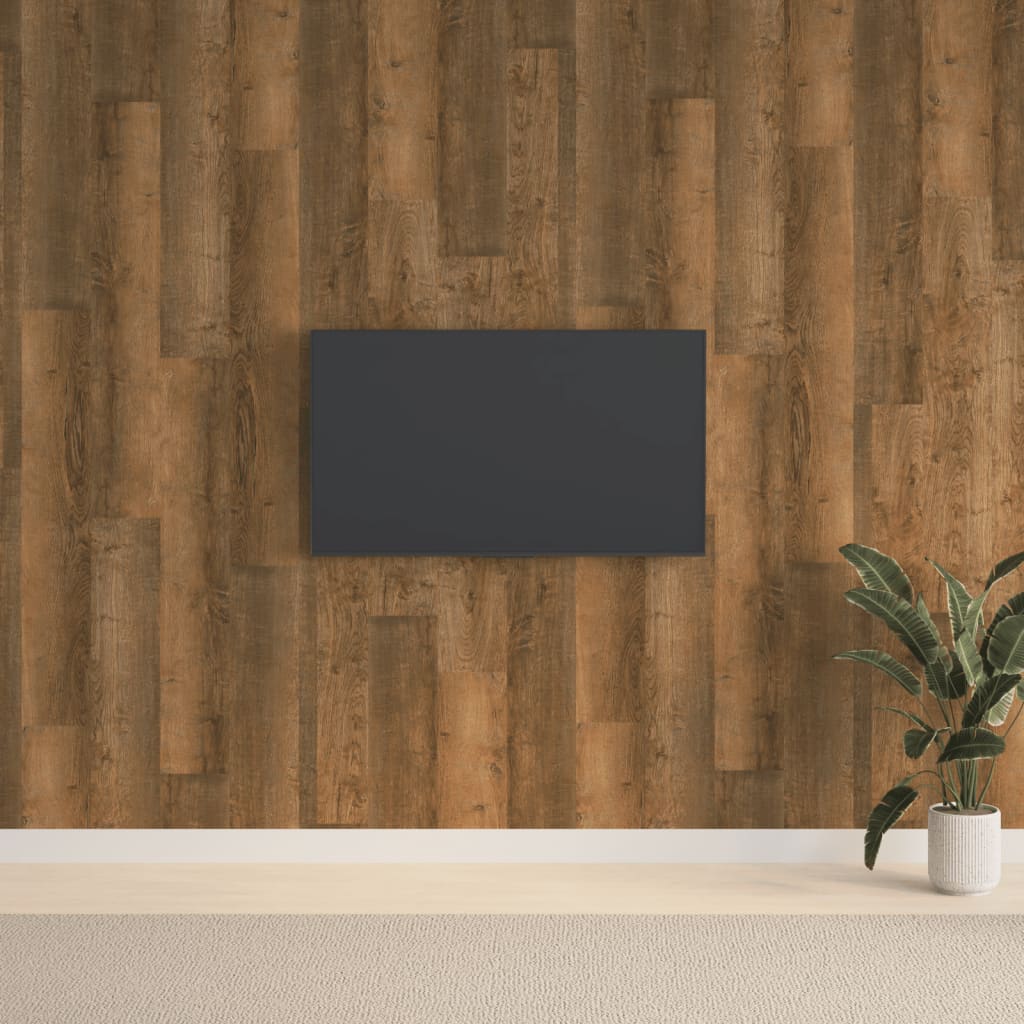 Pannelli da Parete Effetto Legno Marrone PVC 2,06 m² | homemem39