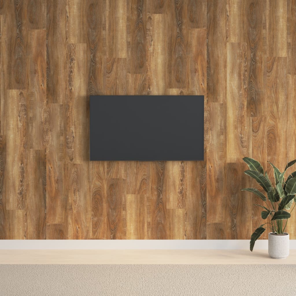 Pannelli da Parete Effetto Legno Marrone PVC 2,06 m² | homemem39