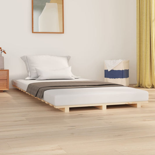 Giroletto senza Materasso 90x200 cm in Legno Massello di Pino - homemem39