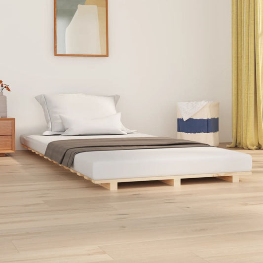 Giroletto senza Materasso 100x200 cm in Legno Massello di Pino - homemem39