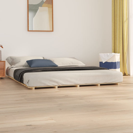 Giroletto senza Materasso 200x200 cm in Legno Massello di Pino - homemem39