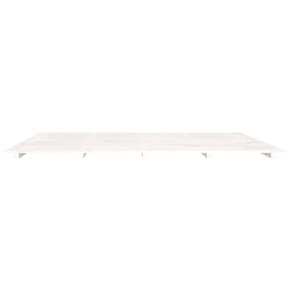 Giroletto senza Materasso Bianco 200x200 cm Legno Massello Pino - homemem39
