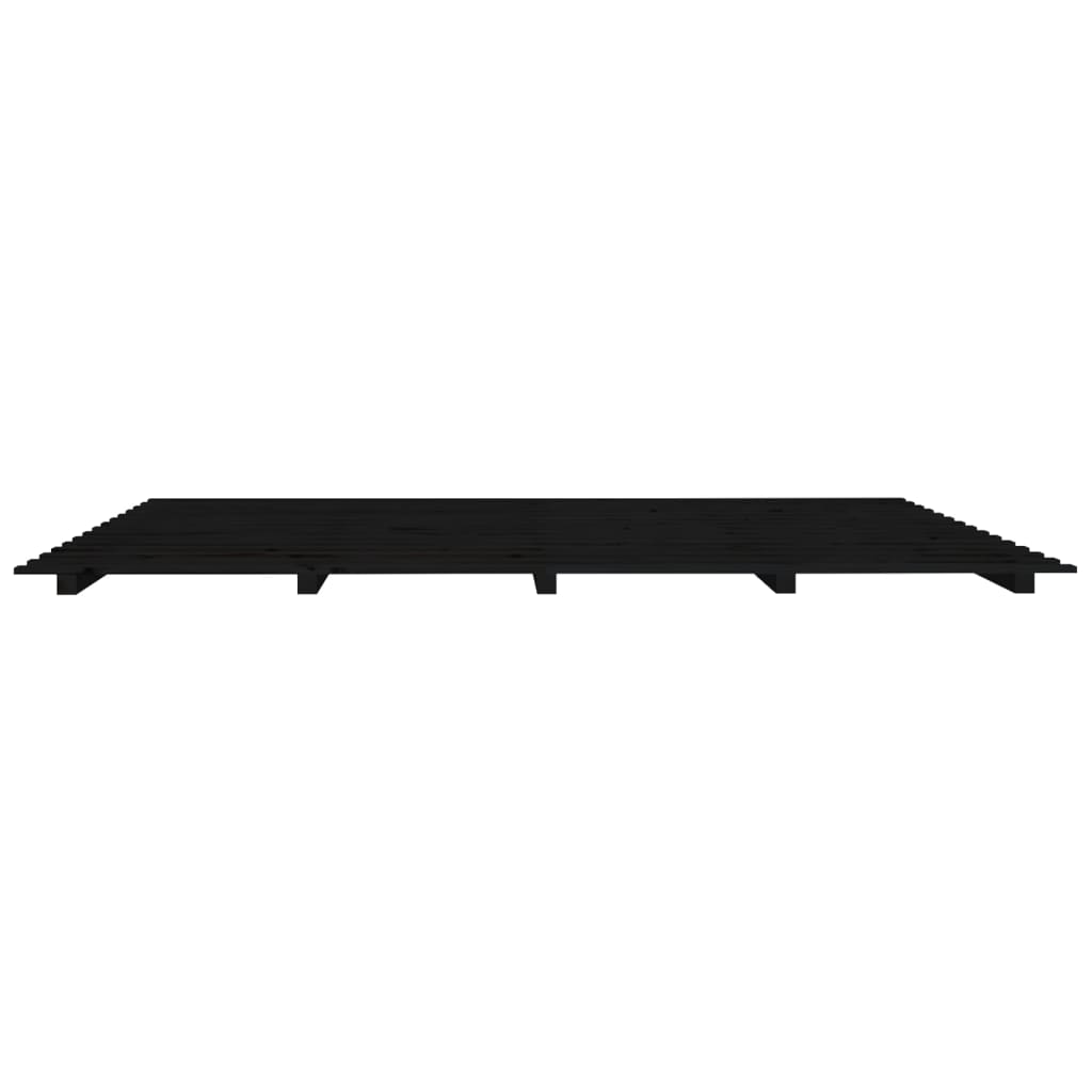 Giroletto Nero 200x200 cm in Legno Massello di Pino - homemem39