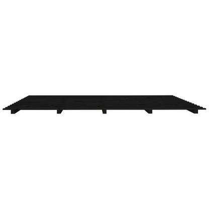Giroletto Nero 200x200 cm in Legno Massello di Pino - homemem39