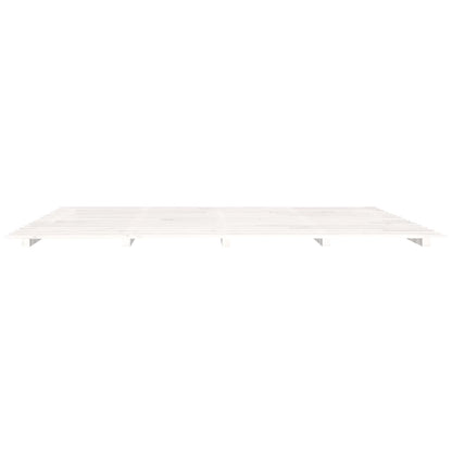 Giroletto senza Materasso Bianco 160x200 cm Legno Massello Pino - homemem39