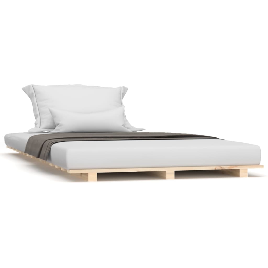 Letto senza Materasso 90x190 cm in Legno Massello di Pino | homemem39