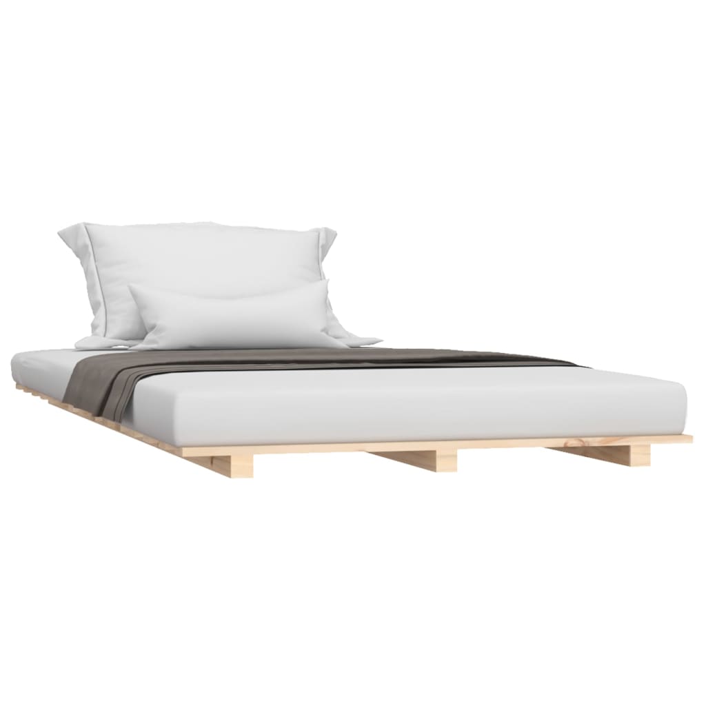 Letto senza Materasso 90x190 cm in Legno Massello di Pino - homemem39