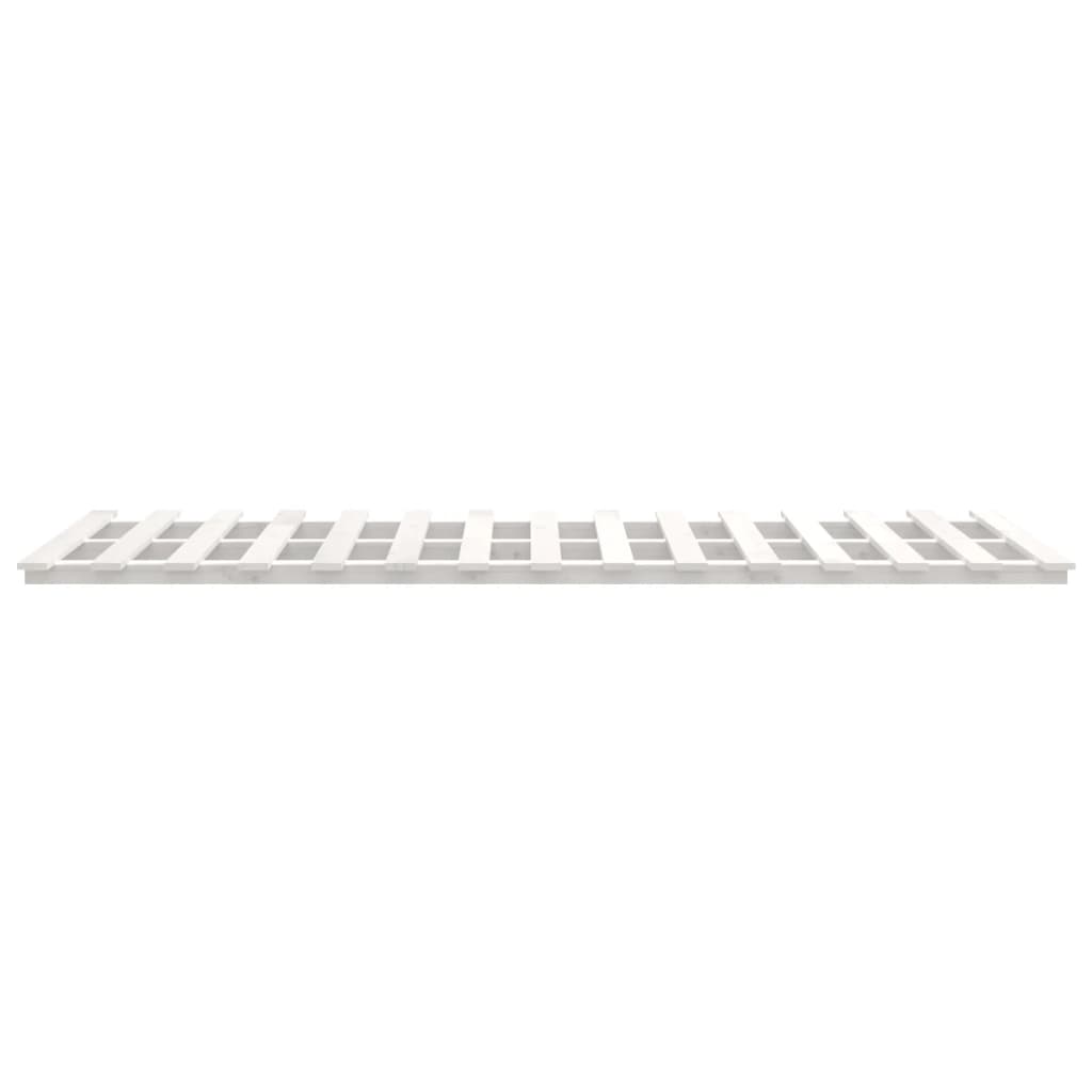 Letto senza Materasso Bianco 120x190 cm Legno Massello di Pino - homemem39