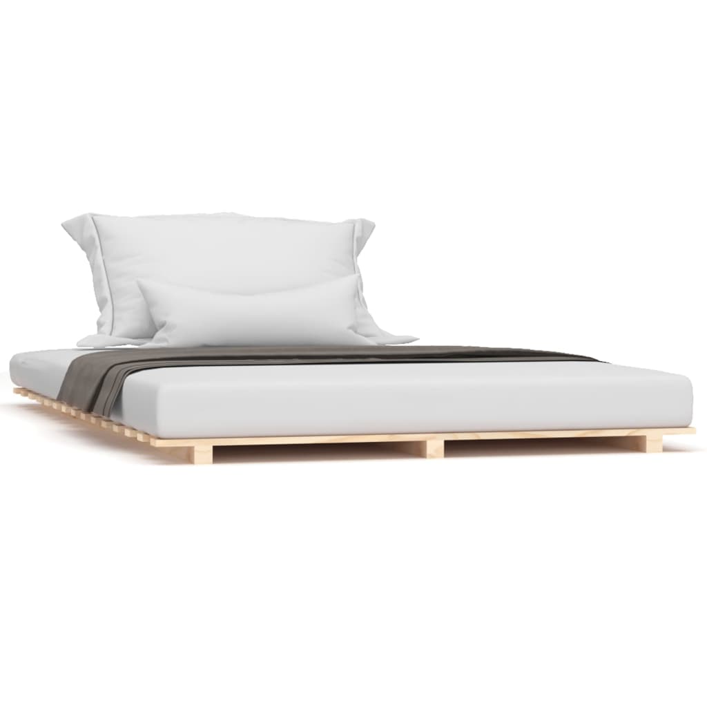 Letto senza Materasso 140x190 cm in Legno Massello di Pino | homemem39