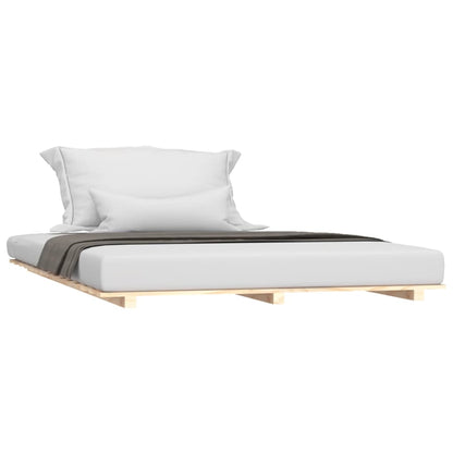 Letto senza Materasso 140x190 cm in Legno Massello di Pino - homemem39
