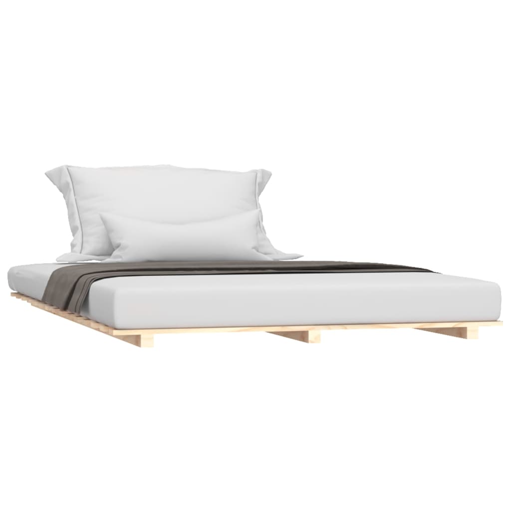 Letto senza Materasso 135x190 cm in Legno Massello di Pino | homemem39