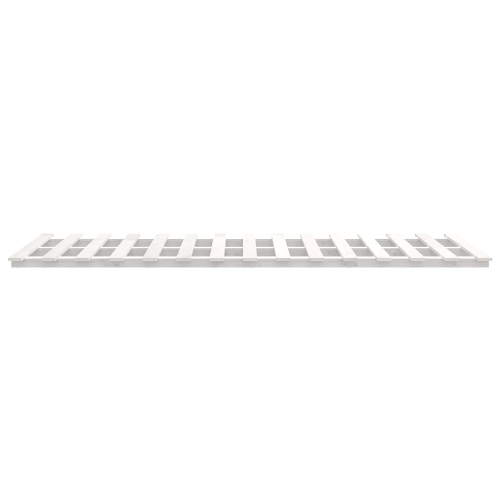 Letto senza Materasso Bianco 135x190 cm Legno Massello di Pino - homemem39