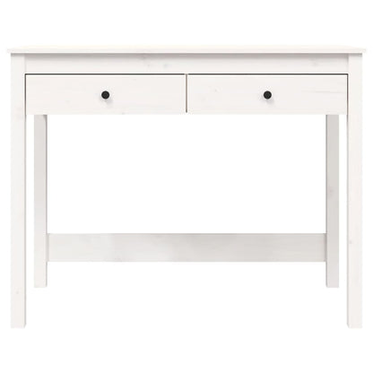Scrivania con Cassetti Bianca 100x50x78 cm Legno Massello Pino - homemem39